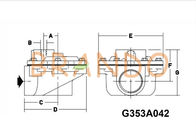 ASCO-Art Aluminiumlegierungs-Luftregulierungs-rechtwinkliges pneumatisches Macht-Impuls-Ventil G353A042