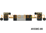 1/4&quot; Art pneumatische Weisen-nahe Mitte AC220V DC24V NPT 4V330C-08 AirTAC des Magnetventil-5/3
