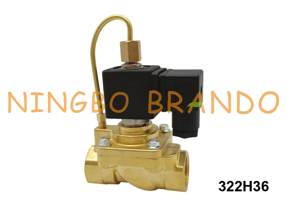 Magnetventil 322H36 Parker Type Normally Open Brass 3/4&quot; 40 Stange 24VDC 220VAC