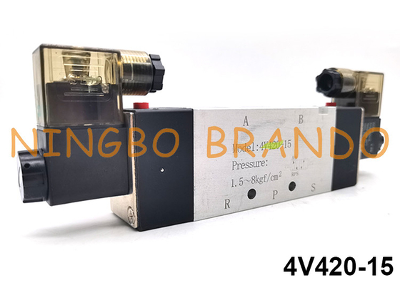 4V420-15 Airtac Art Weise 24V 220V des Luftregulierungs-pneumatische Magnetventil-5/2
