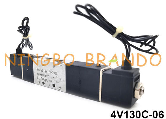 4V130C-06 5/3-Wege-Airtac-Typ Air Control Pneumatisches Magnetventil 24 V 110 V 220 V