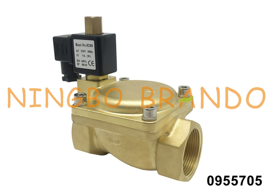 0955705 1 1/2“ 16 Stange 2 Weisen-Messingmagnetventil normalerweise offenes 24V 110V 220V