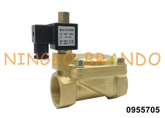 0955705 1 1/2“ 16 Stange 2 Weisen-Messingmagnetventil normalerweise offenes 24V 110V 220V
