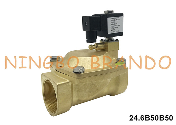 Feuerwehrsystem Wasser-Brass-Solenoidventil mit manueller Steuerung 2' 24V 220V