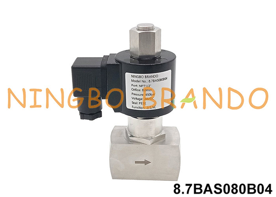 350 bar Hochdruck-Solenoidventil aus Edelstahl 12V 24V 110V 220V