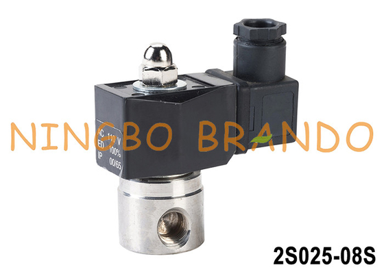2S025-08 1/4' direkt wirkendes Magnetventil aus Edelstahl 24V 220V