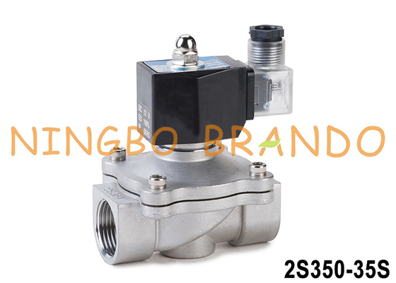 2S350-35 1-1/4' 2 Way NC Edelstahlventil für Wasser-Luft-Öl 24V 220V