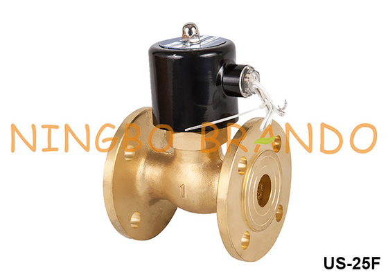 1' DN25 Flanschdampfwärmwasser-Brass-Solenoidventil 220V 110V 24V