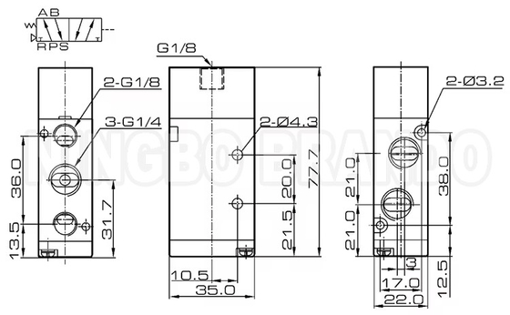 4A210-08 Einrichtungskontrolle Pneumatische Luftpilotenventil 1/4&quot;