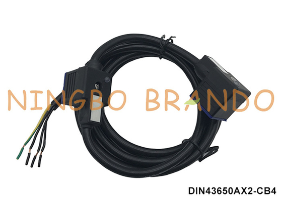 Doppelkopf-DIN43650A Doppel-Solenoid-Ventil-Spulenanschluss mit geformtem Kabel