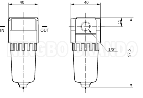 SMC Typ 1/8&quot; AF2000-01 1/4&quot; AF2000-02 Luftfilter