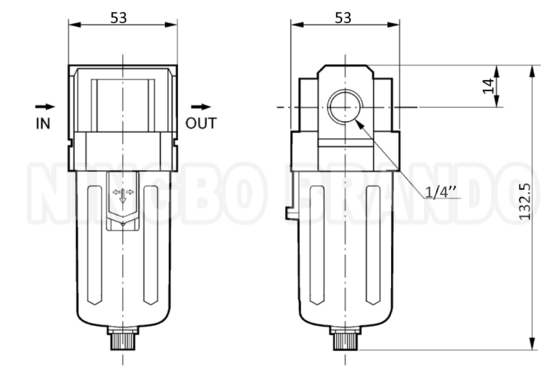 SMC Typ AF3000-02 AF3000-03 Pneumatischer Luftfilter für die FRL-Kombination