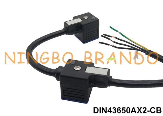 Doppelkopf-Solenoidventilanschluss DIN43650A mit geformtem Kabel