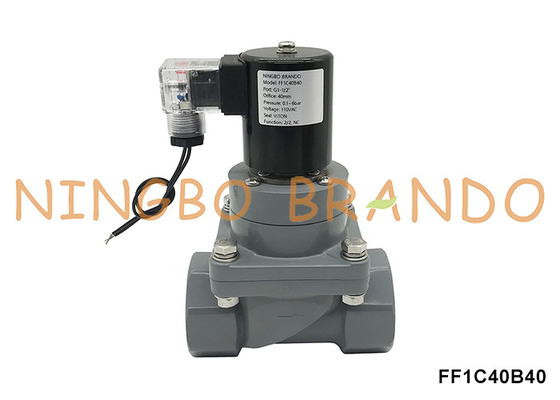1-1/2' DN40 Korrosionsschutzventil CPVC für chemische Säure 220V 24V