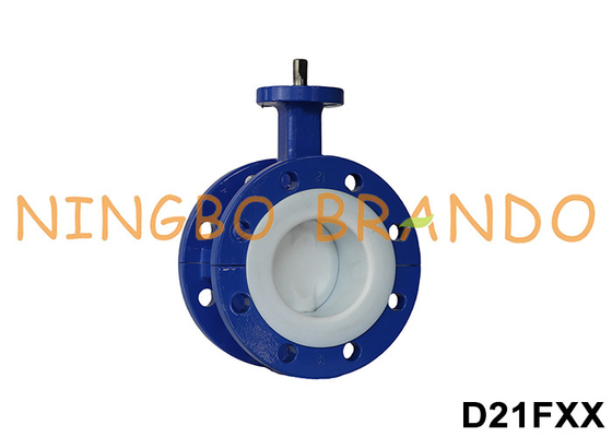 PTFE-ausgekleidete kopflose Schmetterlingsventile mit doppelter Flansche DN40 bis DN600