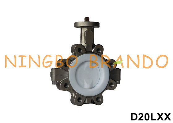 DN40 bis DN600 Kopfloser Schmetterlingsventil mit PTFE-Füllung