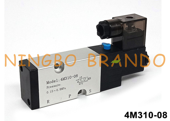 Airtac Typ 4M310-08 Namur Pilot Solenoidventil 5/2 Weg 24V 220V