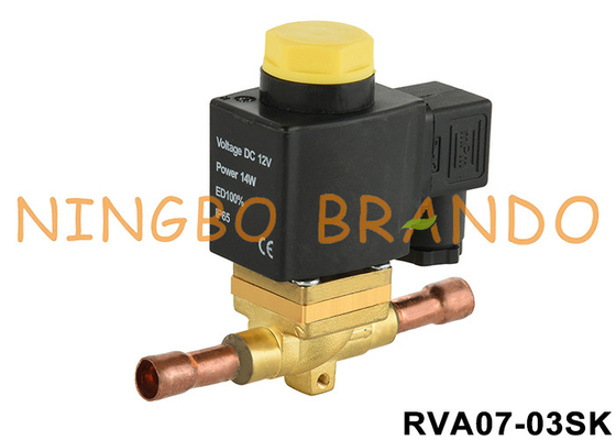 2 Wege 3/8' Lötgerät Normal geöffnet Kühlschaltventil 12V 24V 110V 220V