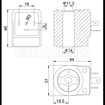 PM-60 Taeha Typ Impulsluftdüsenventil Magnetspule 24VDC 110VAC 220VAC