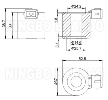 12VDC 16W Elektromagnetische Spirale für BRC CNG Reduktor LPG Multivalve