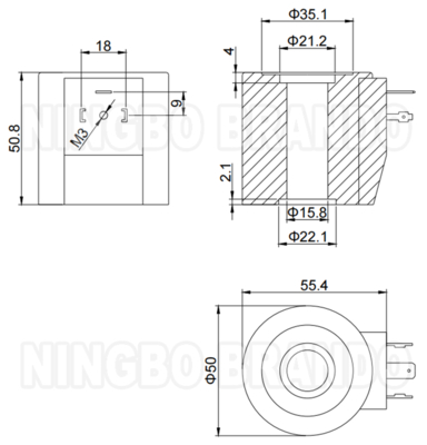 Ammoniak-Kältemittel-Magnetventilspule DC24V AC110V AC220V 22VA 15W