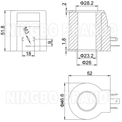 Yuken Typ DSG-03 Hydraulische Magnetventilspule DC12V DC24V 28W 38W