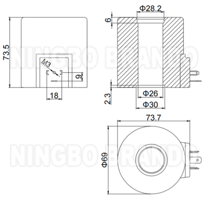 Hydraulik-Magnetspule für Yuken DSG-03-Serien-Wegeventil 12V 24V 220V