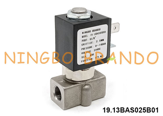 2 Wege NC 30 Bar Edelstahl-Solenoidventil 1/8' 1/4' 220V 110V 24V 12V