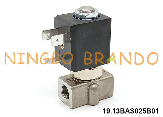 2 Wege NC 30 Bar Edelstahl-Solenoidventil 1/8' 1/4' 220V 110V 24V 12V