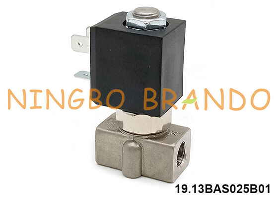 2 Wege NC 30 Bar Edelstahl-Solenoidventil 1/8' 1/4' 220V 110V 24V 12V