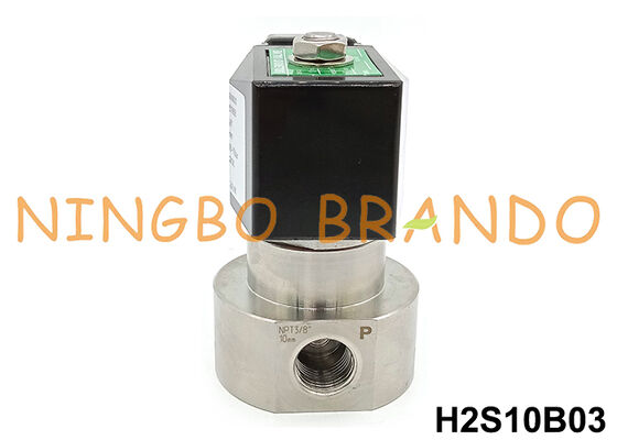 3/8'' Hochdruck-Solenoidventil aus Edelstahl 100 Bar 220VAC 70 Bar 24VDC