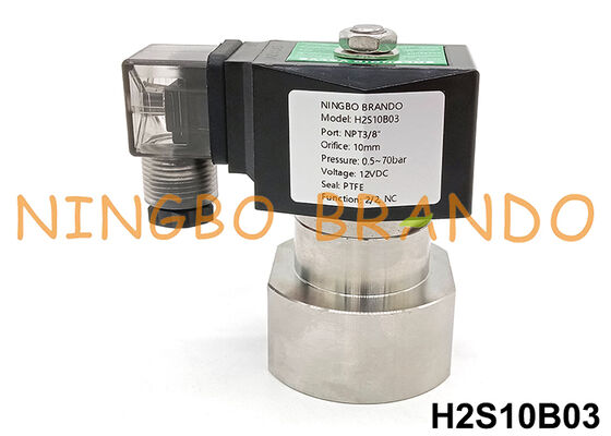 3/8'' Hochdruck-Solenoidventil aus Edelstahl 100 Bar 220VAC 70 Bar 24VDC