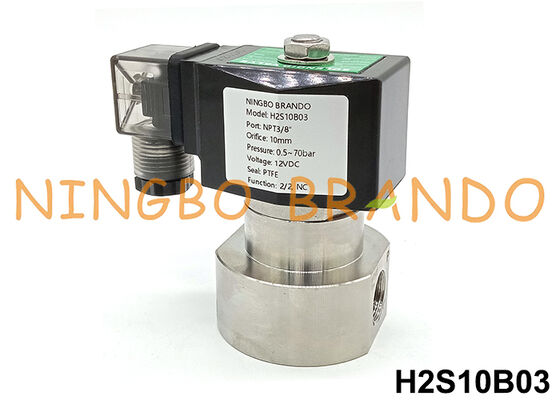3/8'' Hochdruck-Solenoidventil aus Edelstahl 100 Bar 220VAC 70 Bar 24VDC