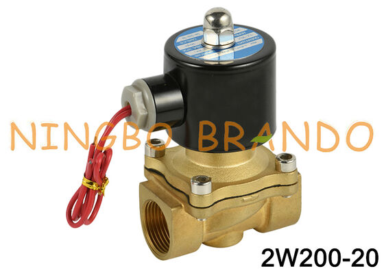 2W200-20 3/4' Messing-Solenoidventil 2/2 Weg Normal geschlossen 24V 110V 220V