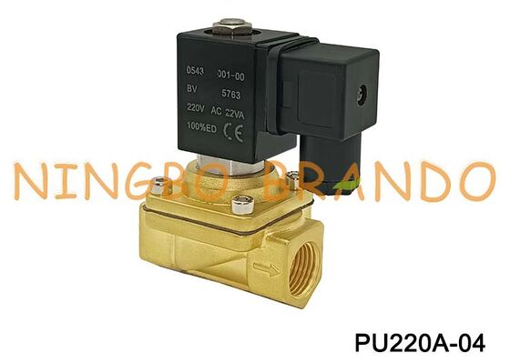 PU220A-04 1/2'' Shako Typ 2/2 Wege Messing Magnetventil 24V 110V 220V
