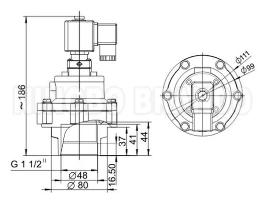 HUANENG MD340S Volltauchventil 1 - 2 - 2 " 24V 110V 220V