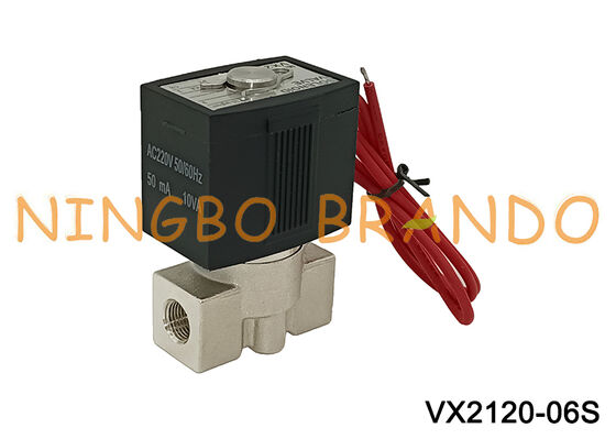 SMC Typ Vx2120 1/4'' 2/2-Wege-Edelstahl-Magnetventil 220 V 24 V