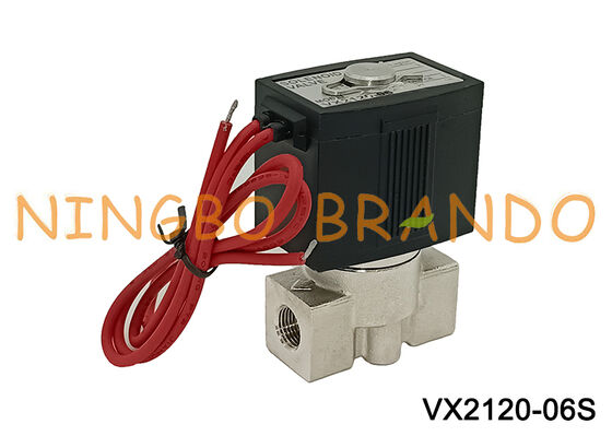 SMC Typ Vx2120 1/4'' 2/2-Wege-Edelstahl-Magnetventil 220 V 24 V