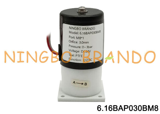 M8 korrosionsbeständiges Isolations-PTFE-Magnetventil DC24V AC220V