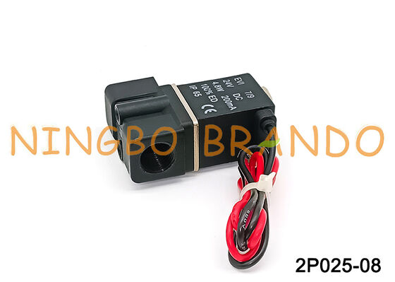 2P025-08 Pneumatisches, direkt wirkendes Kunststoff-Magnetventil für Luft, Wasser, DC24V