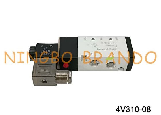 Airtac Typ 4V310-08 Magnetluftventil 5 Wege 2 Positionen 4V300 Serie