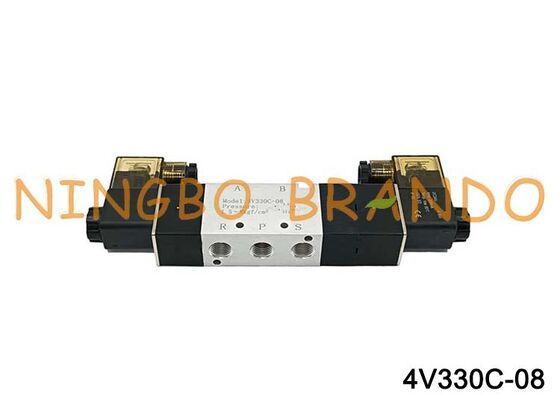 AIRTAC Typ Magnetventil Luftventil 4V330C-08 DC 12V 24V AC 110V 220V