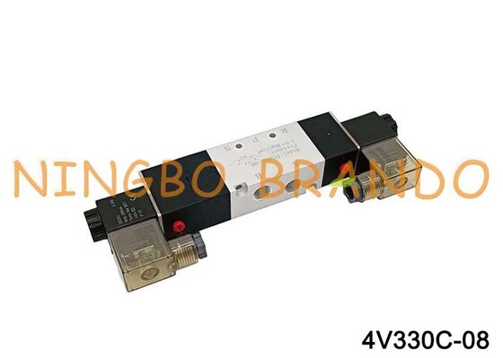 AIRTAC Typ Magnetventil Luftventil 4V330C-08 DC 12V 24V AC 110V 220V