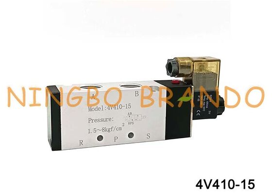 AIRTAC Typ 1/2'' Magnetluftventil 4V410-15 12V 24V 110V 220V Einzelspule 2 Positionen 5 Wege