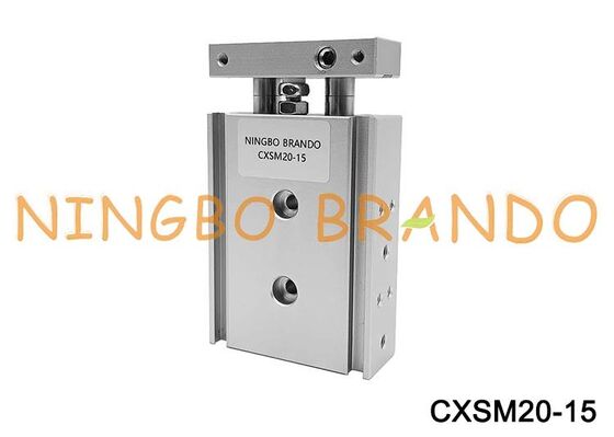 SMC Typ CXSM20-15 Zylinderführung Doppelstangen-Pneumatik-Luftzylinder, 20 mm Bohrung, 15 mm Hub