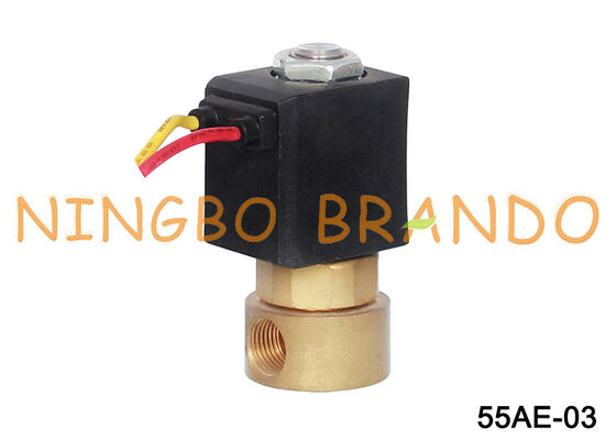 1/8'' 2-Wege-Magnetventil aus Messing, normalerweise geschlossen, direkt wirkend, FKM-Dichtung, 24 V, 220 V