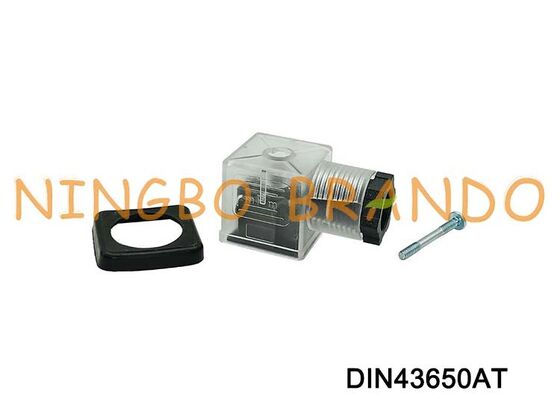 DIN43650A Magnetventil-Spulenanschluss, 18 mm, transparent, DIN 43650 Typ A