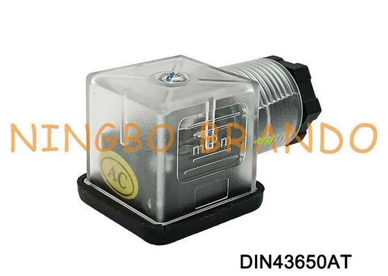 DIN43650A Magnetventil-Spulenanschluss, 18 mm, transparent, DIN 43650 Typ A