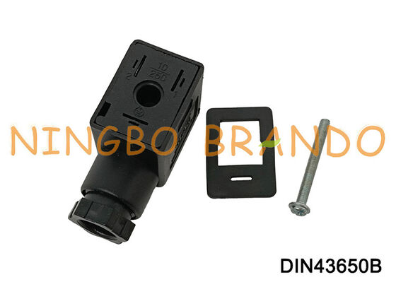 Magnetventilspulenstecker DIN43650 B MPM Schwarz DIN 43650 Typ B