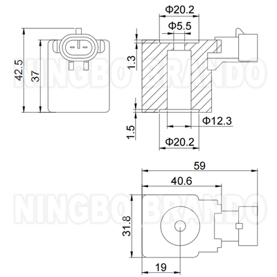12 VDC LOVATO Typ 118000043 4065003 Magnetventilspule für LPG CNG-Reduzierer